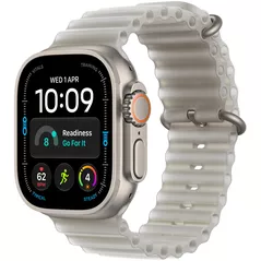 Смарт часы Apple Watch Ultra 4 GPS Cellular 49mm Natural Titanium Case with Translucent Grey Ocean Band MJAD4