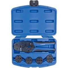 Ручной инструмент King Tony 67G0005 пресс-клещи для обжима проводов со сменными матрицами 5 шт.