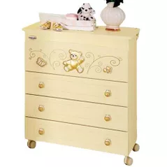 Комод-пеленатор Baby Expert 1BF Perla 3001 Пеленатор Perla Крем/Золото