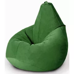 Fotoliu BeanBag BeanBag BM5839, Кресло Груша из велюра Standart, с двойным чехлом, XL, Зелёный
