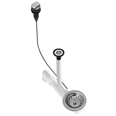 Sifon pentru chiuvetă bucătărie Helika-AquaSanita AQ-002H Stainless Steel + Plastic