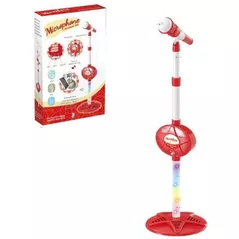 Jucărie muzicală Essa 5017C Microfon cu stativ pentru copii, roșu