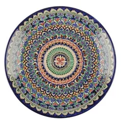 Farfurie Rishtan Ceramic Lyagan Mehrob 28cm, pictata manual, ceramica