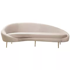 Canapea Trendy Eses Stânga Bej, 120x85x255cm (3 locuri)