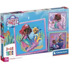 Puzzle Clementoni Puzzle 3x48 Square Disney Ariel (25324)