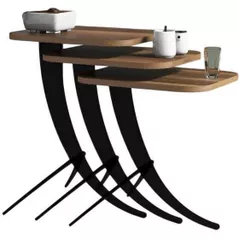 Журнальный столик Trendy Pion, Орех, вложенный столик (3 шт.)