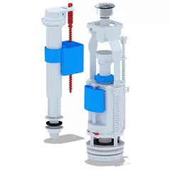 Vas WC Aniplast 19136 Set armatura 1/2" buton dublu crom (WC9510C)