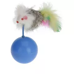 Игрушка для кошек и собак Promstore 44952 Игрушка для кошек Pets Мышь с мячом 12x5.2сm, 2цвета