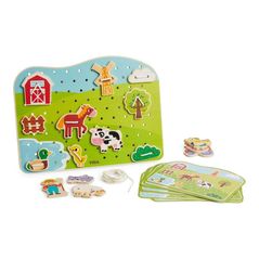 Настольная игра Viga 44637 Set de joc cu șiret Ferma
