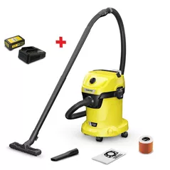 Пылесос с мешком Karcher WD 3-18 V-17/20 Battery + Kit