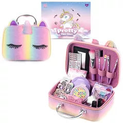Set de creație Essa 2620A Geantă Unicorn, cu produse cosmetice și accesorii