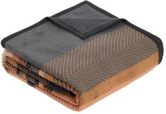 Textile de casă Ibena 3757/280 Jacquard Decke Moca Orange/grey