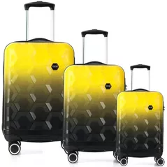 Valiză CCS Комплект 5226 Set Black-Yellow