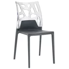 Стул Papatya Ego-Rock - back clear / seat anthracite