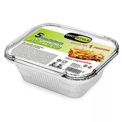 Форма для выпечки GioStyle 51542 Формы алюминиевые 5шт, 50µm,14.5x12x4cm, с крышкой