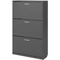 Полка для обуви Fabrik Home Тумба для обуви 3 дверцы /800 антрацит