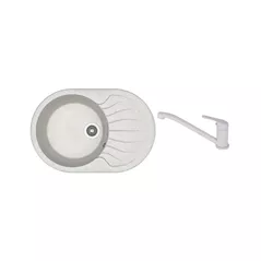 Мойка кухонная со смесителем Dr.Gans Berta 760 + SanDonna F 1066 gri