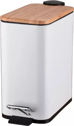 Урна для мусора Bisk 08424 patrat RADO cu pedala 5L alb