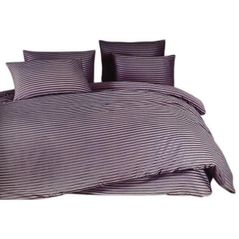 Lenjerie de pat Cotton Box Stripe Anthracite Satin (2 persoane)