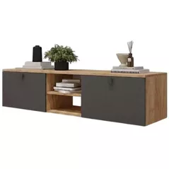 Тумба напольная для TV Mobildor-Lux ZEN (220x35x38H cm) Sonoma/Anthracite