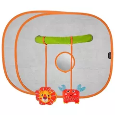 Солнцезащитная шторка BabyJem 774 Set 2 parasolare cu jucarii si oglinda, 44x37 cm