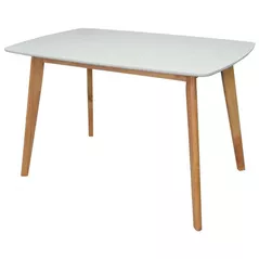 Комплект стол и стулья Evelin di Costacurta стол Cooper White/Bella beech + 4 QT-284Wo Light beige
