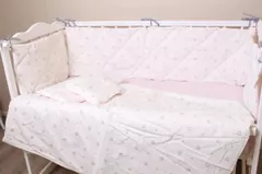 Lenjerie de pat pentru copii PernaMea Set lenjerie 8 piese Coronita Roz (PM.102145/3)