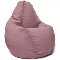 Fotoliu BeanBag BeanBag BM5883, Fotoliu Maserrati din velur în formă de peră, L, culoare pudra