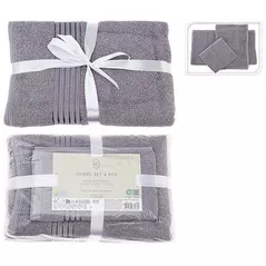 Домашний текстиль H&S 53892 Set prosoape 3buc (30x50cm, 50x100cm, 70x140cm) mov