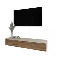 Тумба напольная для TV Smartex (16562) Т10 100 TV-Навесная Ivory+Stejar Inchis