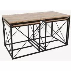 Măsuţă cafea Trendy Defne, Pin Atlantic, set