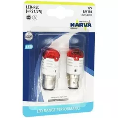 Автомобильная лампа Narva LED P21/5 RED 0.8W/1.75W BAY15D (2 buc) (18096)