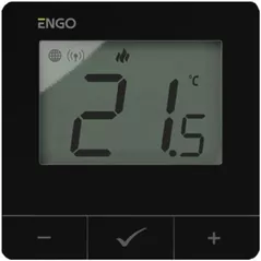 Termostat de cameră ENGO Controls E25-230B prin internet ZigBee/Wireless, black