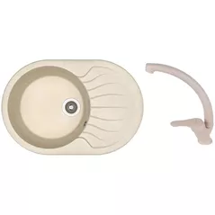 Мойка кухонная со смесителем Dr.Gans Berta 760 + SanDonna F 1069 bej