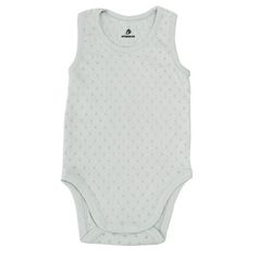 Детская одежда Minikin 25170574 Ажурный листик Боди-майка р-р74, серый светлый, унисекс