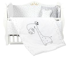 Lenjerie de pat pentru copii PernaMea Set lenjerie 8 piese Lovely Giraffe (PM.100262/17)