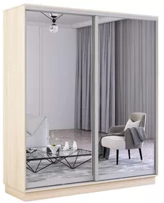 Шкаф Mobildor-Lux Fox uși glisante din oglinzi (180x60x200H cm) Sonoma