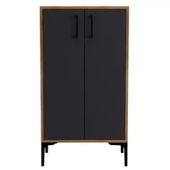 Raft pentru încălțăminte Trendy Prag, Nuc, Antracit 60x111x35cm