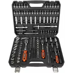 Набор ручных инструментов Hoteche 203103 Набор торцевых головок 195шт + трещетка 1/2"&1/4"&3/8"