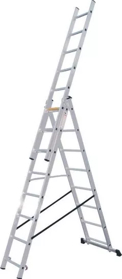 Лестница Lider-Tech AC0308A Scara cu trei tronsoane, 3x8 trepte, H=5.08m, sarcina max.150kg