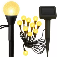 Светильник уличный Jumi L-951891 Set de 10 lumini solare de grădina 380x24x7.5cm Alb inchis