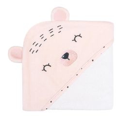 Accesoriu pentru baie Kikka Boo 31104010059 Prosop cu gluga Bear with me Pink, 90x90 cm