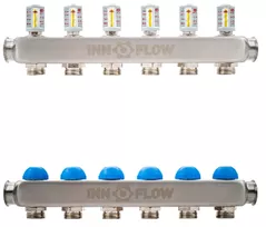 Set distribuitor Innofloor Set Distribuitor inox INNOFLOW-M 1'' 16C cu debitmetre INFLW-15