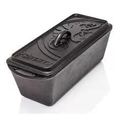 Казан Petromax Loaf Pan 2,4L cu capac si fund plat, fonta