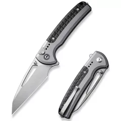 Нож походный Civivi C22025B-2 Sentinel Strike, mâner aluminiu, Button Lock