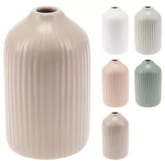 Ваза H&S 55210 Pastel Relief, H14cm, D8cm, ceramica (în asort.)