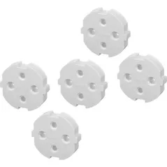 Детская безопасность Hama 223601 Protection Inserts For Sockets, No Gluing, 5 Pieces, White