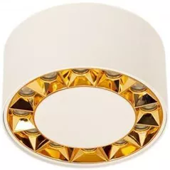 Освещение для помещений LED Market Surface Downlight Wheel 12W, 3000K, LM-XC006, Ø115*58mm, White+Golden