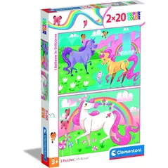 Пазл Clementoni Puzzle 2x20 Unicorns (24754)