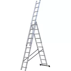 Лестница Lider-Tech AC0310A Scara cu trei tronsoane, 3x10 trepte, H=6.76m, sarcina max.150kg